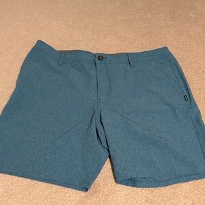 O'Neill Hybrid Hyperdry Teal Men's Flat Front Shorts